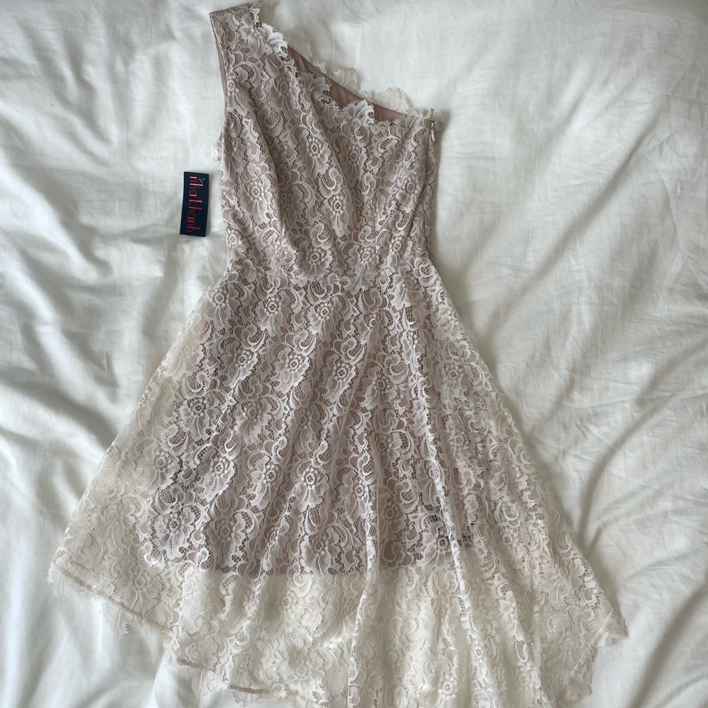 Mid length asymmetrical dress